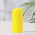 Свеча - цилиндр, 4х9 см, 11 ч, 90 г, желтая - фото 5878773