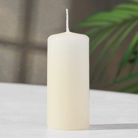 Свеча - цилиндр ароматическая 'Ваниль', 4х9 см, 11 ч, 88 г, бежевая