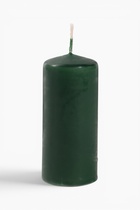 Свеча - цилиндр, 4×9 см, 11 ч, 90 г, т. зелёная - Фото 1