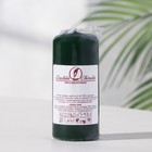 Свеча-цилиндр, 4×9 см, 11 ч, 90 г, т. зелёная - Фото 2