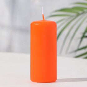 Свеча - цилиндр ароматическая 'Апельсин', 4х9 см, 11 ч, 88 г, оранжевая