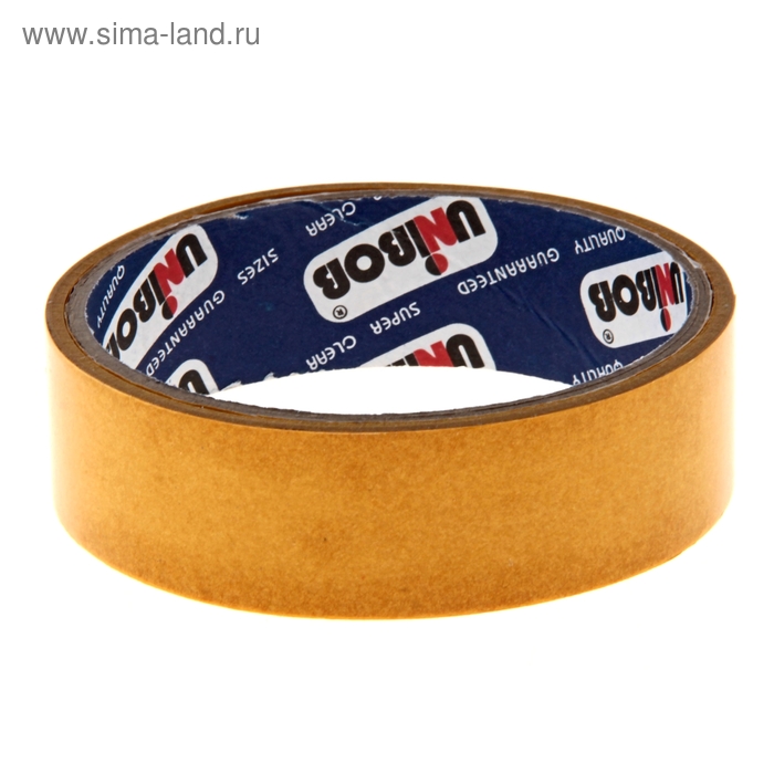 Клейкая лента двухсторонняя UNIBOB 25ммх 5м - Фото 1