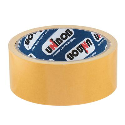 Клейкая лента UNIBOB, двусторонняя, белая основа, 38 мм × 10 м