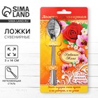 Ложка чайная с гравировкой «Любимая мама», 3×14 см - Фото 1