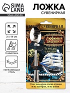 Ложка чайная с гравировкой «Любимый дедушка», на подарочной открытке, 3×14 см - Фото 1
