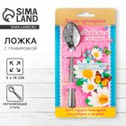 Ложка чайная с гравировкой «Любимая сестра», 3×14 см - Фото 1