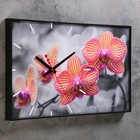 Часы-картина настенные, серия: Цветы, "Орхидеи", плавный ход, 57 х 35 х 4 см - Фото 2