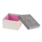 Набор коробок 3 в 1 "Классика", серый, 13 х 13 х 7,5 - 9 х 9 х 5,5 см - Фото 3