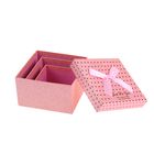 Набор коробок 3 в 1 "Сердечки на розовом", 13 х 13 х 7,5 - 9 х 9 х 5,5 см - Фото 2