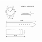 Ремешок для часов, мужской, 20мм, запряжник 90мм, горт 125 мм, натуральная кожа, удлиненный - Фото 5