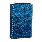Зажигалка газовая «Узоры», 3.5×5.5×1.2 см, синяя - Фото 2
