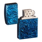 Зажигалка газовая «Узоры», 3.5×5.5×1.2 см, синяя - Фото 3