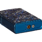 Зажигалка газовая «Узоры», 3.5×5.5×1.2 см, синяя - Фото 4