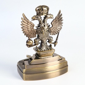Зажигалка настольная с пепельницей, газовая «Двухглавый орел» 16×11.3×8.7 см