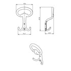 Крючок-вешалка №19, полимер, 25 шт. - Фото 5