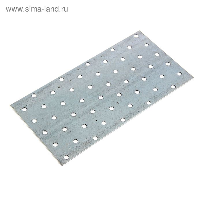 Пластина крепёжная, оцинкованная, 100 х 200 х 2 мм - Фото 1