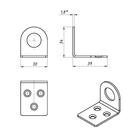 Пробой-ушко, 30 х 70 мм, гнутое, оцинкованное, крупная фасовка 1198573