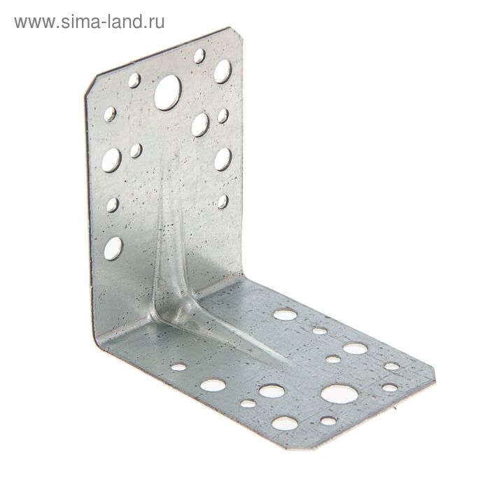 Уголок крепёжный усиленный 90 х 90 х 65 х 2 мм, ГОЦ, крупная фасовка - Фото 1