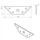 Косынка малая, оцинкованная , 150 шт (комплект 150 шт) - фото 21816582