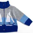 Комплект для мальчика «Кораблики»: кофта, рейтузы, рост 86-92 см, цвет голубой - Фото 2
