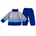 Комплект для мальчика «Кораблики»: кофта, рейтузы, рост 86-92 см, цвет голубой - Фото 11