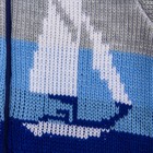 Комплект для мальчика «Кораблики»: кофта, рейтузы, рост 86-92 см, цвет голубой - Фото 4