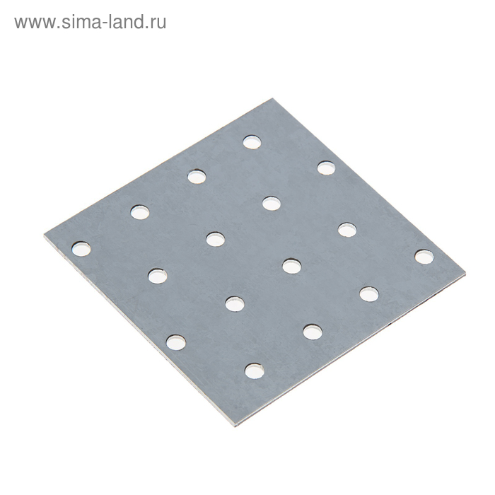 Пластина крепёжная, оцинкованная, 80 х 80 х 2 мм - Фото 1