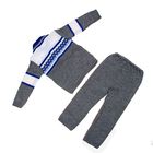 Комплект для мальчика: кофта, брюки, рост 86-92 см, цвет серый - Фото 2