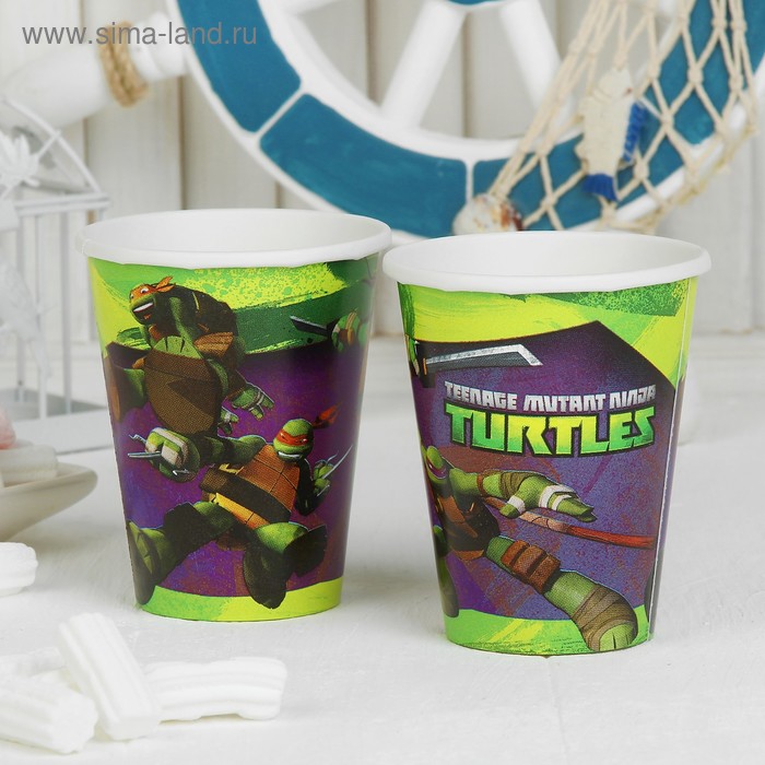 Набор стаканов «Черепашки-Ниндзя», 8 шт., 270 мл - Фото 1