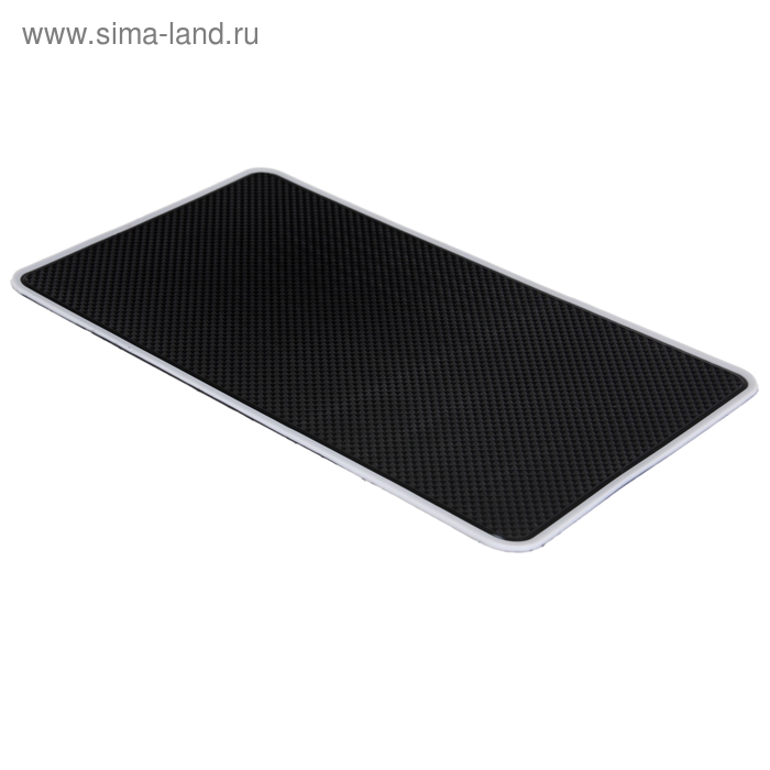 Коврик противоскользящий 14,5х26см, черный с белой окантовкой - Фото 1