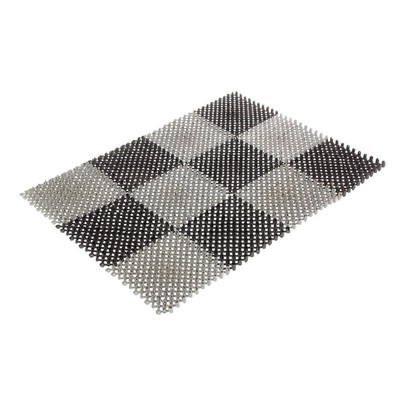Покрытие ковровое щетинистое без основы «Травка», 40×53 см, цвет чёрно-серый