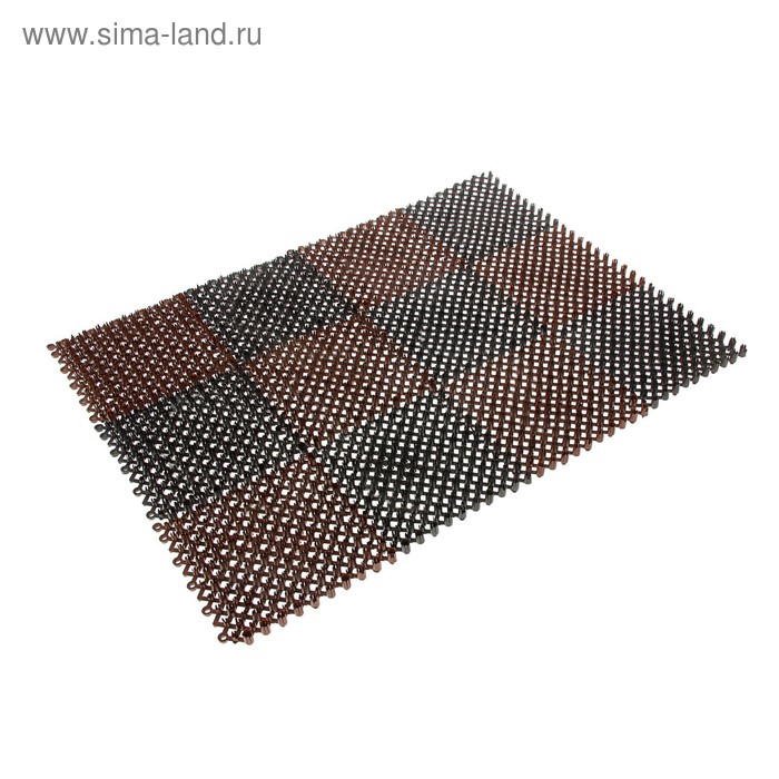 Покрытие ковровое щетинистое без основы «Травка», 40×53 см, чёрно-коричневый - Фото 1
