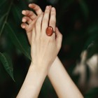 Кольцо овал «Авантюрин коричневый», безразмерное - Фото 4