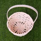 Корзина плетёная для хранения, бамбуковая, круглая, белая, набор 3 шт. - Фото 2