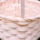 Корзина плетёная для хранения, бамбуковая, круглая, белая, набор 3 шт. - Фото 3