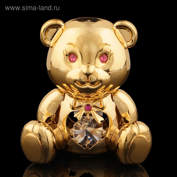 Сувенир «Медвежонок», с кристаллами , 6,5 см - Фото 1