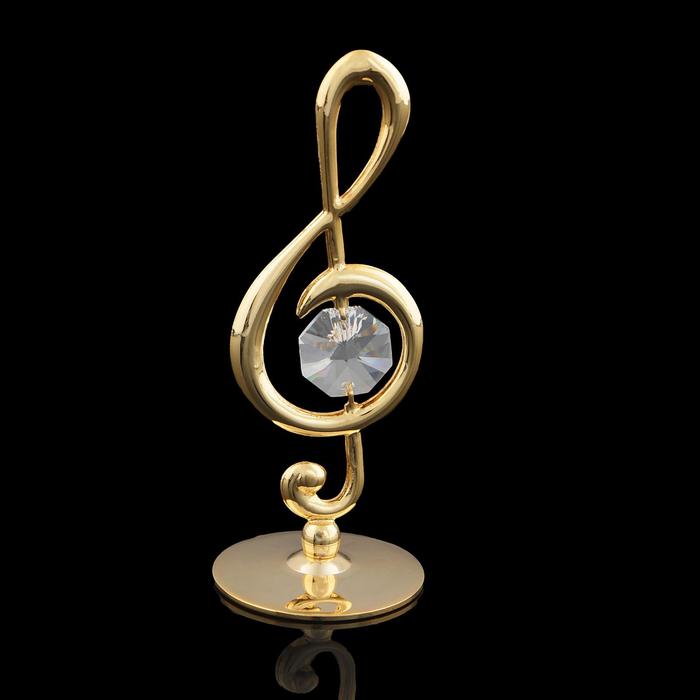 Сувенир «Скрипичный ключ», 3,2×3,2×8 см, с кристаллом - Фото 1