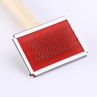 Пуходерка Wood малая без капель, деревянная ручка, 6×12 см - Фото 3