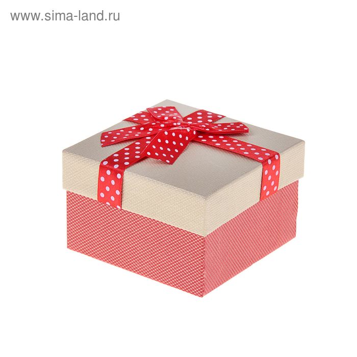 Коробка подарочная "Бант" 9 х 9 х 5,5 см - Фото 1
