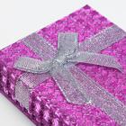 Коробка подарочная "Россыпь блёсток", цвет малиновый, 11 х 8 х 3 см - Фото 3