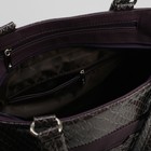 Сумка женская на молнии, 1 отделение, 1 наружный карман, комбинированная, тёмно-бежевая/бордовая - Фото 5