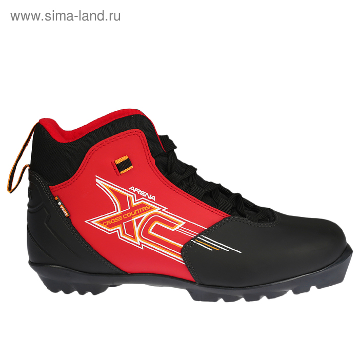 Ботинки лыжные TREK Арена NNN ИК, цвет чёрный, лого красный, размер 41 - Фото 1