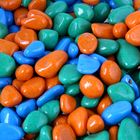 Грунт для аквариума DECOR DE «Галька цветная», фр. 8-12 мм, оранжевый/салатовый/голубой, 800 г - Фото 1