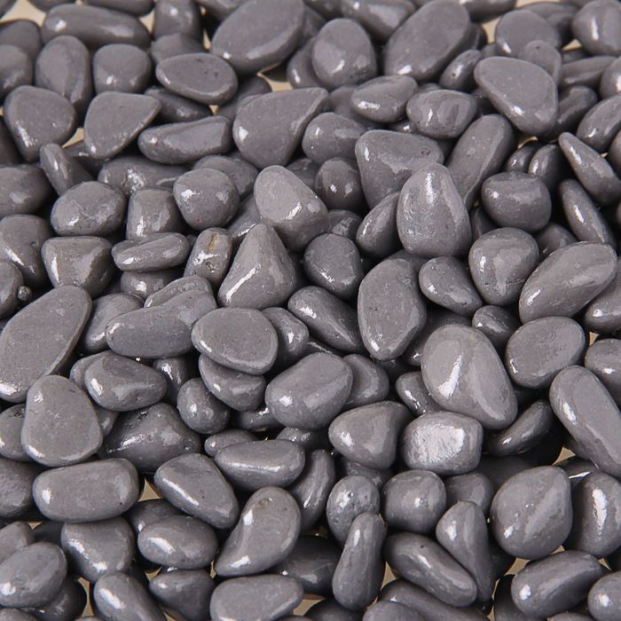 Грунт для аквариума DECOR DE «Галька цветная», фр. 8-12 мм, серая, 800 г - Фото 1