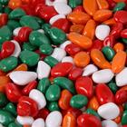 Грунт для аквариума DECOR DE «Галька цветная», фр. 8-12 мм, зелёный/рыжий/красный/белый, 800 г - Фото 1