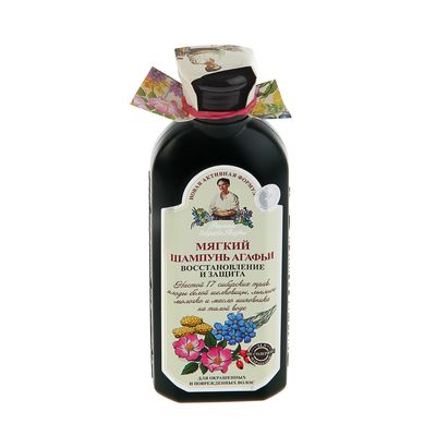 Шампунь для волос «Рецепты бабушки Агафьи» восстановление и защита, настой 17 сибирских трав, 350 мл