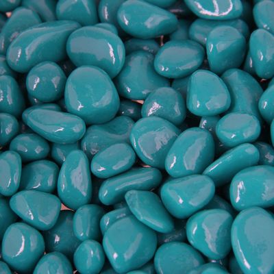 Грунт для аквариума DECOR DE «Галька цветная», фр. 8-12 мм, бирюзовая, 800 г