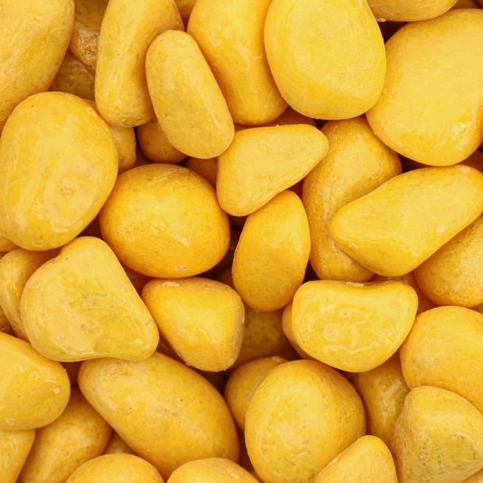 Грунт для аквариума DECOR DE «Галька цветная», фр. 8-12 мм, жёлтая, 800 г - Фото 1