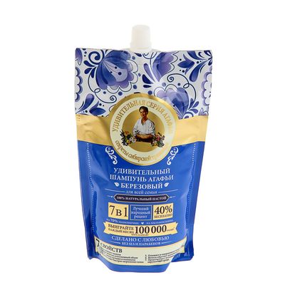 Шампунь для волос Удивительная Серия Агафьи «Березовый», 7 свойств, дой пак, 500 мл