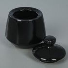 Сахарница 270 мл квадратная, цвет черный - Фото 2